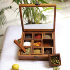 Spice Rack, Compact Durable Mango Wood, for Cooking Essential