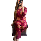 Arabic Lawn Suit, Gulab Print, Lace & Elastic Details, for Women