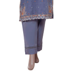 3-Piece Lawn Suit, Grey Embroidered with Zari Dupatta, for Women