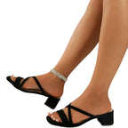 Cross Suede Slippers, Soft, Stylish & Comfortable Slip-Ons, for Women