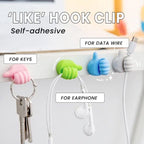 Hanger, Creative Thumb Wall Hooks Silicone Key and Cable Holder