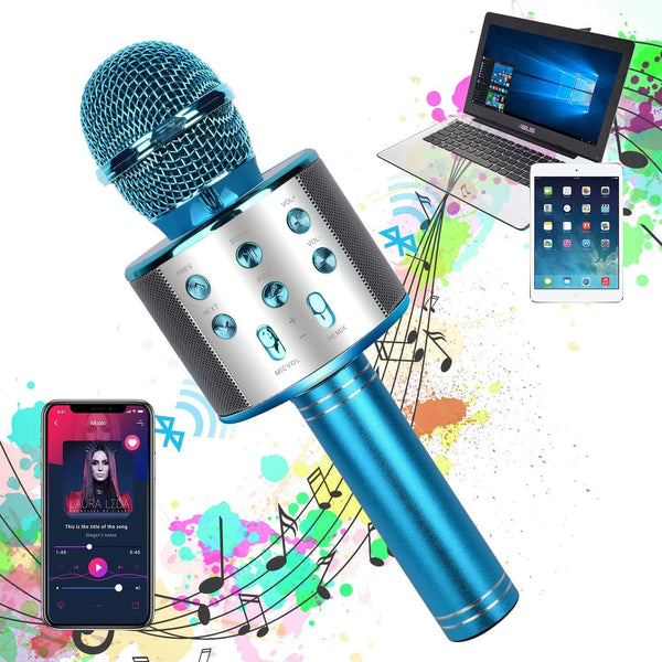 Microphone, Wireless Bluetooth Karaoke, WS-858 with Speaker