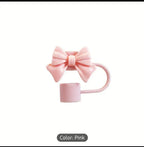 Cute Bow Straw Cap Cover For 10mm Straws Compatible With Stanley Tumbler