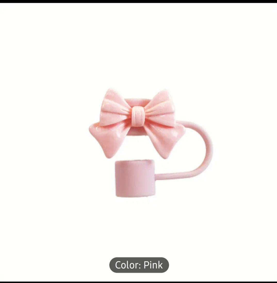 Cute Bow Straw Cap Cover For 10mm Straws Compatible With Stanley Tumbler