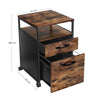 Way Side Office Home Drawer Side Table Rolling Trolley