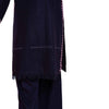 3-Piece Embroidered Lawn Suit, Navy with Pink Dupatta, for Women