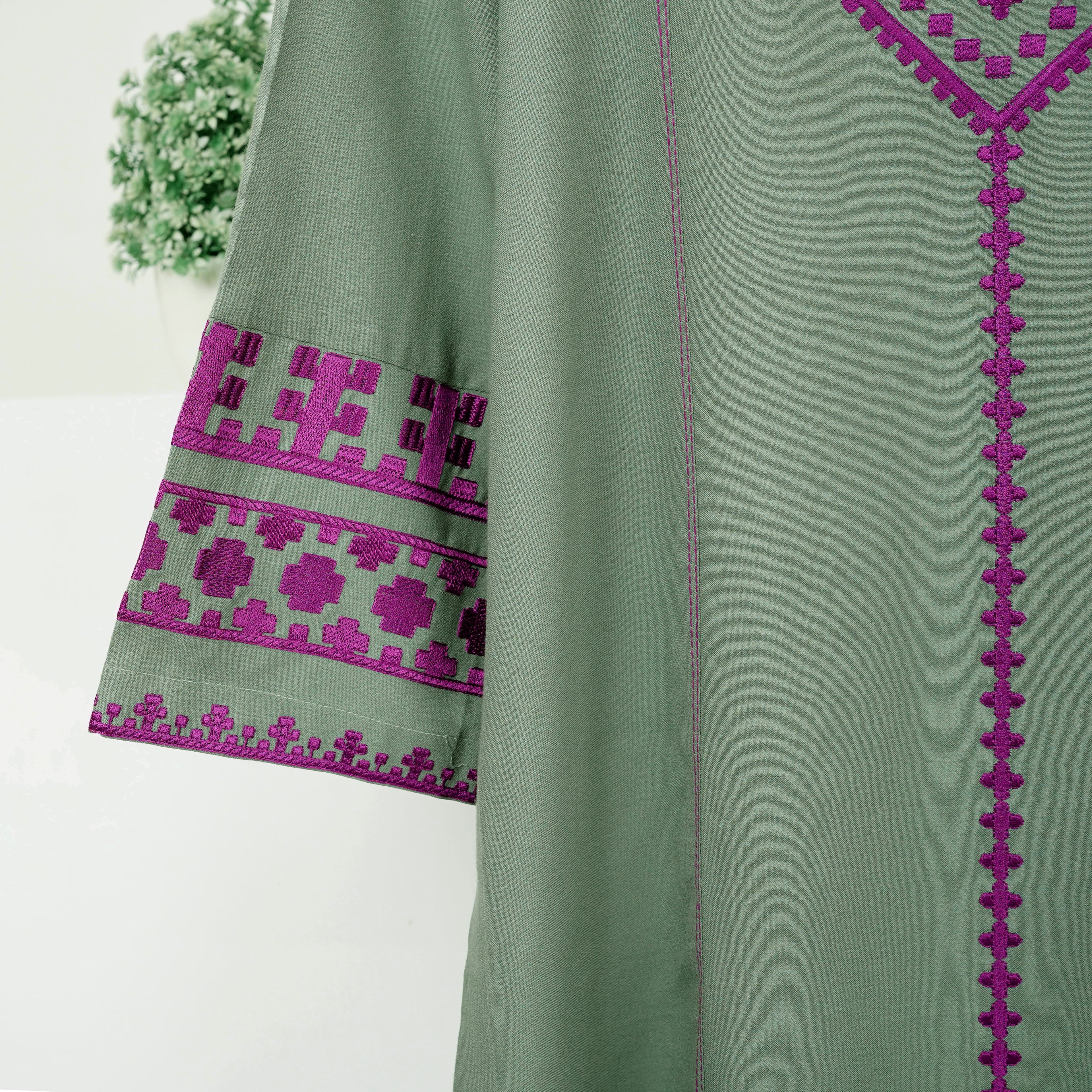 Olive Embroidered