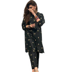 Suit, Trendy Petal Embroidery 2 Piece, Stylish & Elegant, for Women