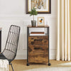 Way Side Office Home Drawer Side Table Rolling Trolley