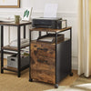 Way Side Office Home Drawer Side Table Rolling Trolley