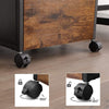 Way Side Office Home Drawer Side Table Rolling Trolley