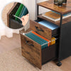 Way Side Office Home Drawer Side Table Rolling Trolley