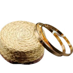 Plain Golden Kara Bangles, Set of 2, Stylish and Affordable, for Women