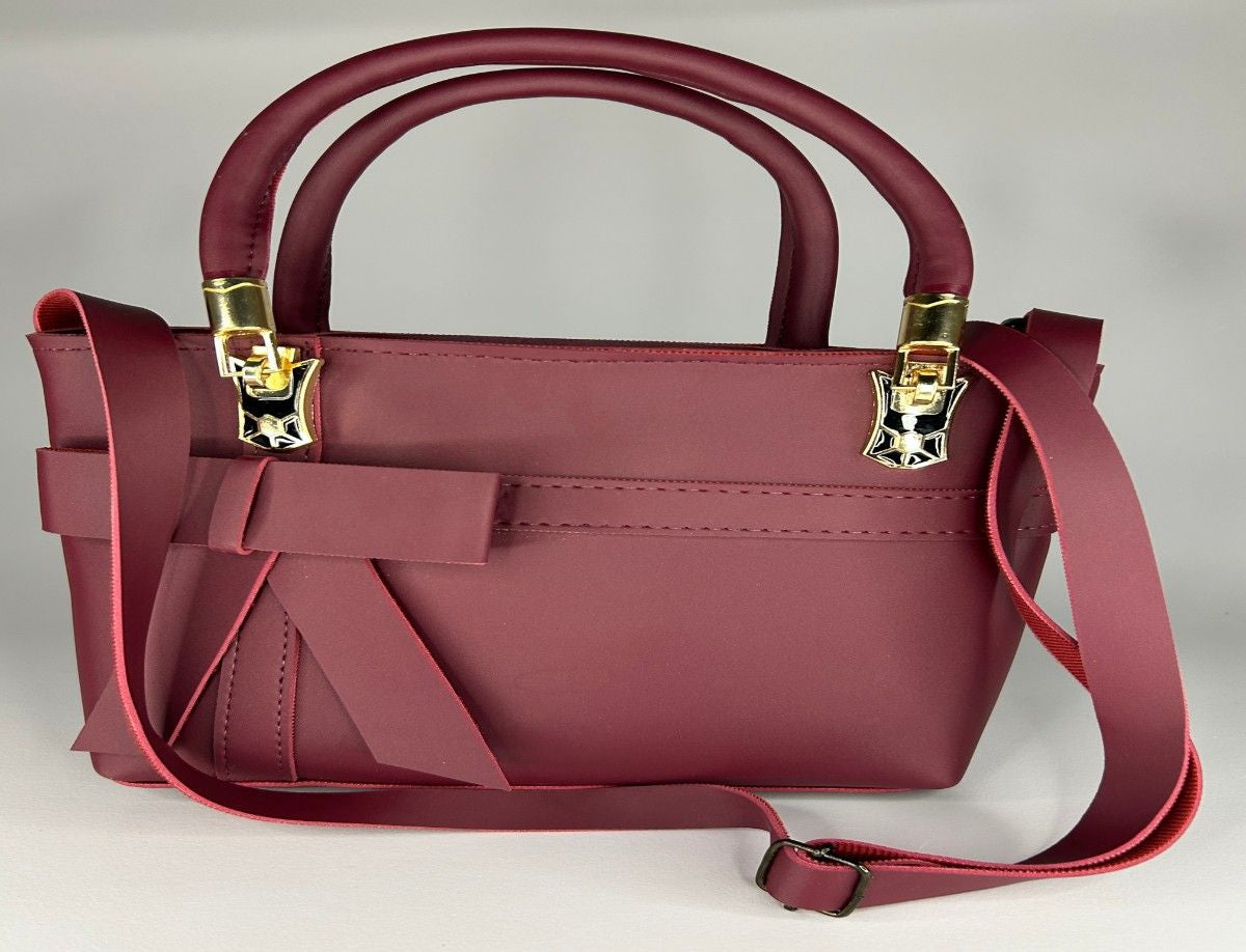 Stylish Compact Crossbody Bag – Dark Red