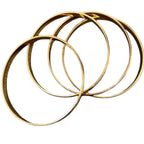 Plain Golden Kara Bangles, Set of 2, Stylish and Affordable, for Women