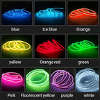 Car Dashboard Neon Light Strip – 3 Meter Flexible EL Wire with Easy Installation