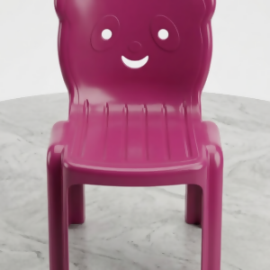 Panda Face Design Kids Chair – Cute Animal Themed Lightweight Seating Furniture Durable Comfortable Miniature Seat For Toddler Playroom (Random Color)