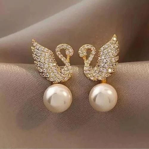 ZJE-911 Swan Pearl Earrings – Elegant Women’s Fashion Jewellery