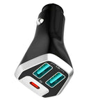 SOVO SCR-450PD Car Charger, 35W, Dual USB-A & Type-C PD Ports, for Smartphones