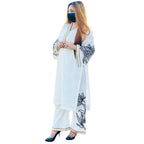Embroidered Shafoon 3Pc Dress, Elegant Design & Wedding Wear, for Women