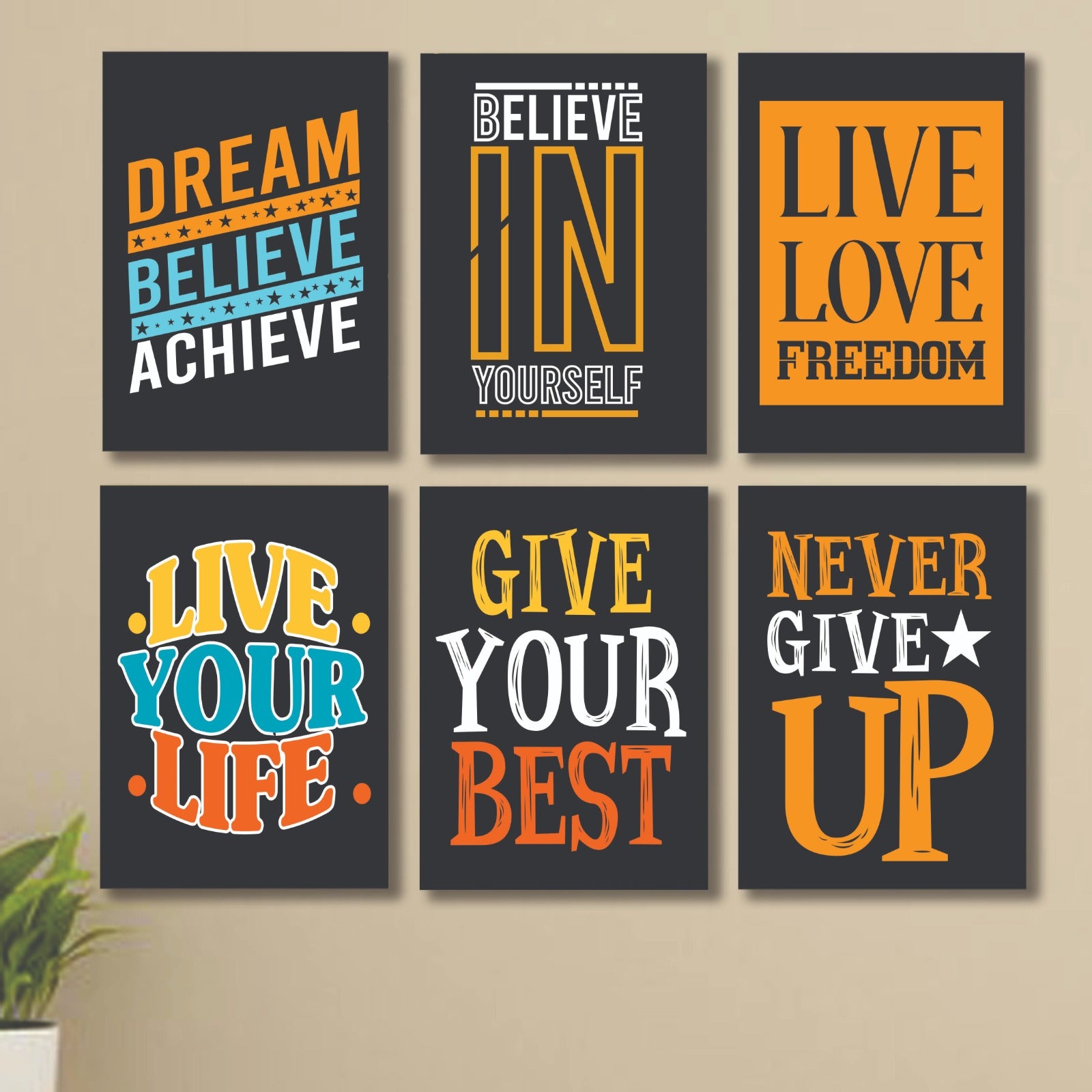 Wall Art Wooden Phototile Frames for Wall Decor, Set of 6