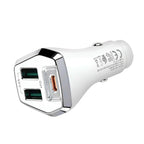 SOVO SCR-450PD Car Charger, 35W, Dual USB-A & Type-C PD Ports, for Smartphones