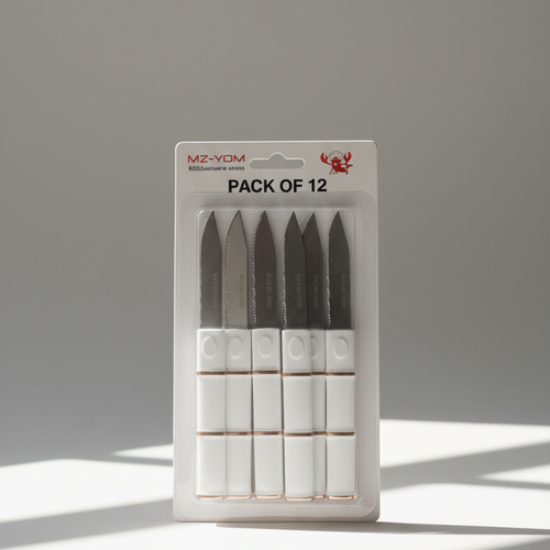 12 Piece Stainless Steel Kitchen Knife Set With Ergonomic Handles