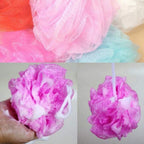 Bath Sponge Shower Puff Exfoliating Body Scrubber with Hanging Loop