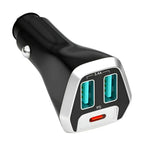 SOVO SCR-450PD Car Charger, 35W, Dual USB-A & Type-C PD Ports, for Smartphones