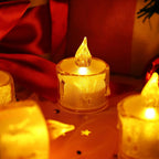 Flickering LED Flameless Tea Lights – Realistic Decorative Candles