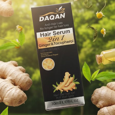 DAQAN 2-in-1 Ginger & Tocopherol Hair Serum: Anti-Hair Loss and Deep Repair Treatment
