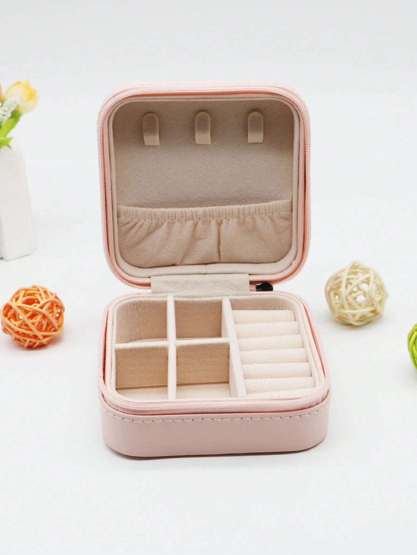 Portable Jewelry Storage Box, Travel Jewelry Organizer Case