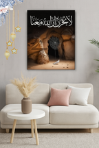 Islamic Wooden Wall Art Frame, Elegant Decorative, Made With Wooden Easy Stick,