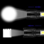 Mini Rechargeable LED Flashlight Waterproof USB Charging Torch