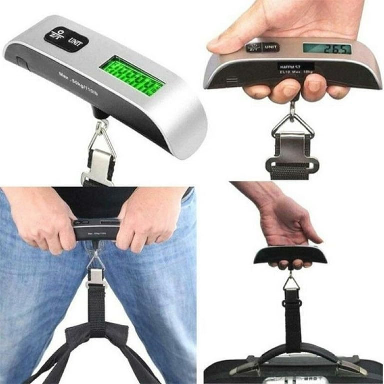 Portable Digital Luggage Scale, LCD Display & Unit Conversion for Travel