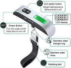 Portable Digital Luggage Scale, LCD Display & Unit Conversion for Travel