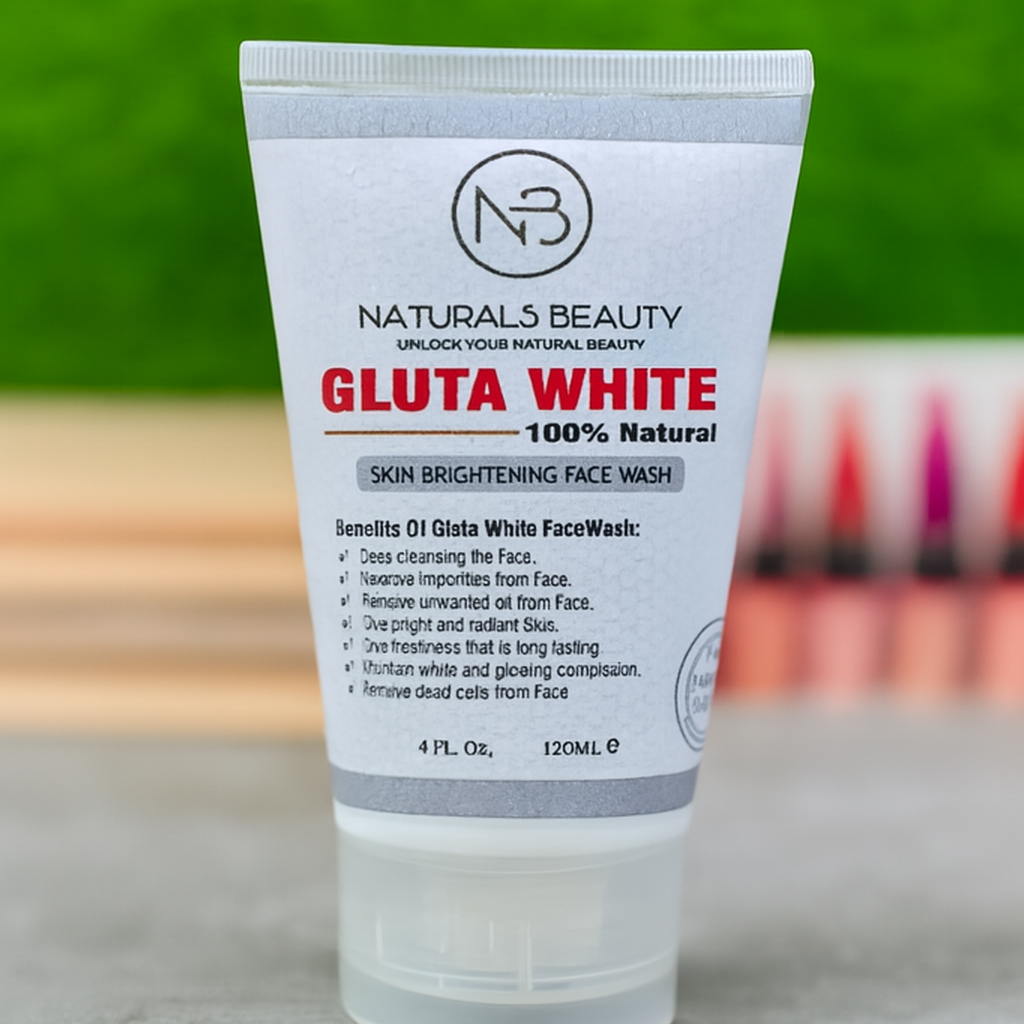 Gluta Skin Brightening Face Wash 120ml – Gentle Deep Cleanser For Radiant, Clear & Smooth Skin, Removes Dirt, Oil & Impurities