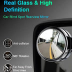 Car Round Mirror Original Glass, 2 Pcs, Blind Spot Mirrors, for Safe Driving