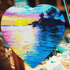 Heart Shape Artist Canvas Board, Durable & Versatile, Art Supplies