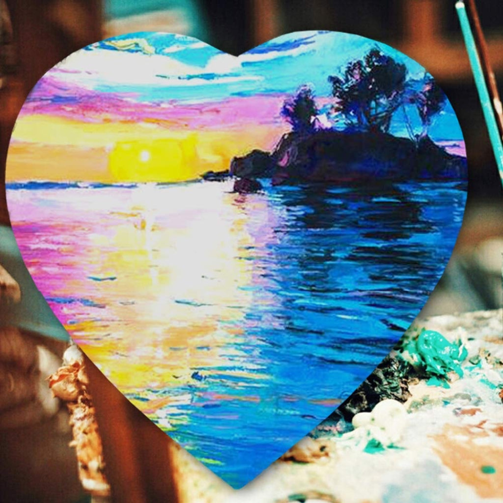 Heart Shape Artist Canvas Board, Durable & Versatile, Art Supplies