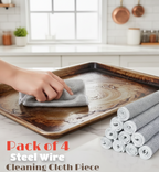 Pack of 4 Kitchen Steel Mesh Wire DishWasher Cleaning Cloth