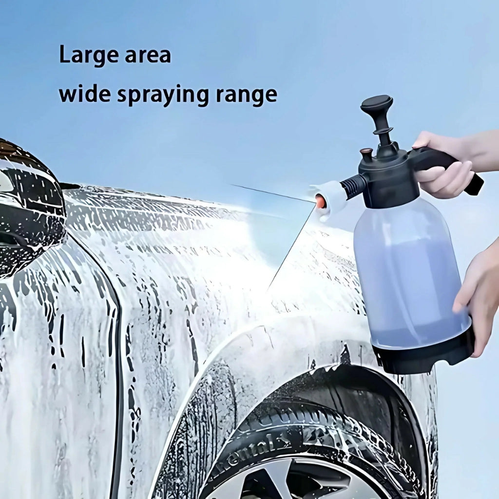 Hand Pump Foam Sprayer Bottle, 2L, Air Pressure, for Car Wash & Cleaning
