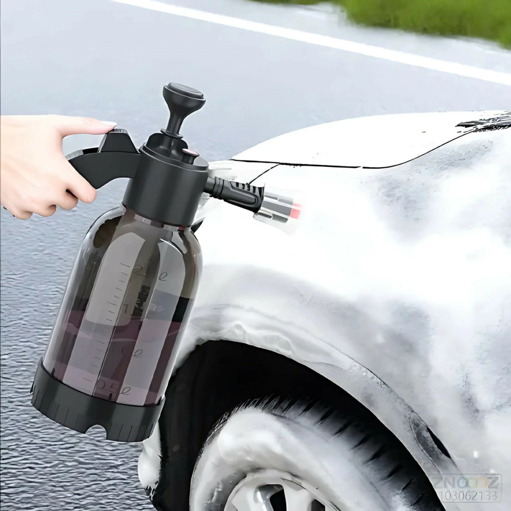 Hand Pump Foam Sprayer Bottle, 2L, Air Pressure, for Car Wash & Cleaning