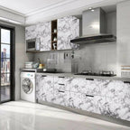Self Adhesive Marble Sheet Sticker 60×200cm | Black Kitchen Wallpaper | Anti-Oil & Heat Resistant