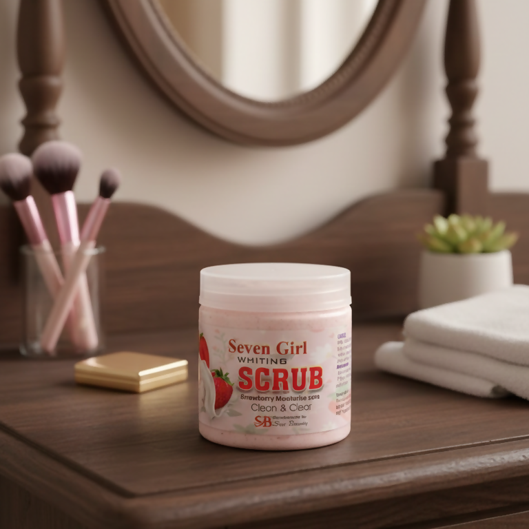 Seven Girl Whitening Scrub Strawberry Moisturise Care – Big Size
