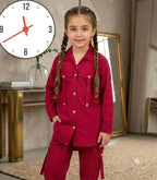 Front Pocket Shirt With Cargo Pockets Kids 2PCS Front Pockets With Attached Button Shirt With Pocket Cargo Kids Cotton 2Pcs