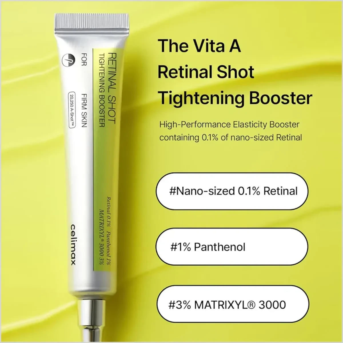Celimax The Vita‑A Retinal Shot Tightening Booster | 15ml | Retinal Serum for Firm & Smooth Skin
