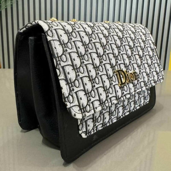 Black | Dior Oblique Canvas & Leather Flap Clutch | Luxury Designer Handbag for Women