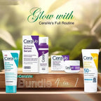 CeraVe 4-in-1 Skincare Kit | Cleanser, Serum, Sunblock & Night Cream | Dermatologist-Approved Routine