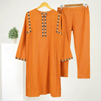 Orange Embroidered
